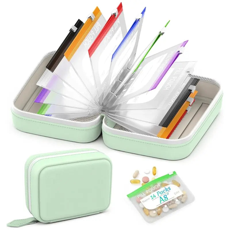 Professional Waterproof BPA-Free Travel Pill Organizer Set