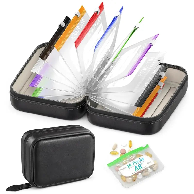 Professional Waterproof BPA-Free Travel Pill Organizer Set