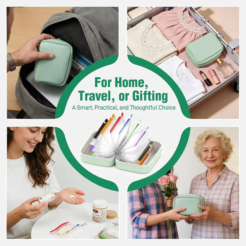 Professional Waterproof BPA-Free Travel Pill Organizer Set