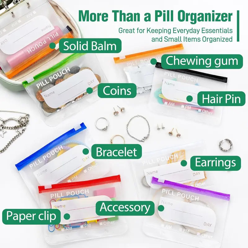 Professional Waterproof BPA-Free Travel Pill Organizer Set