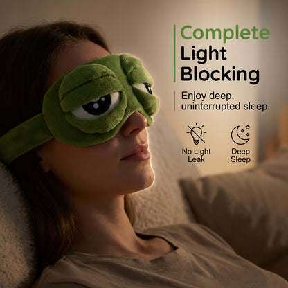 🐸 Antifaz 3D de Rana Linda para Dormir