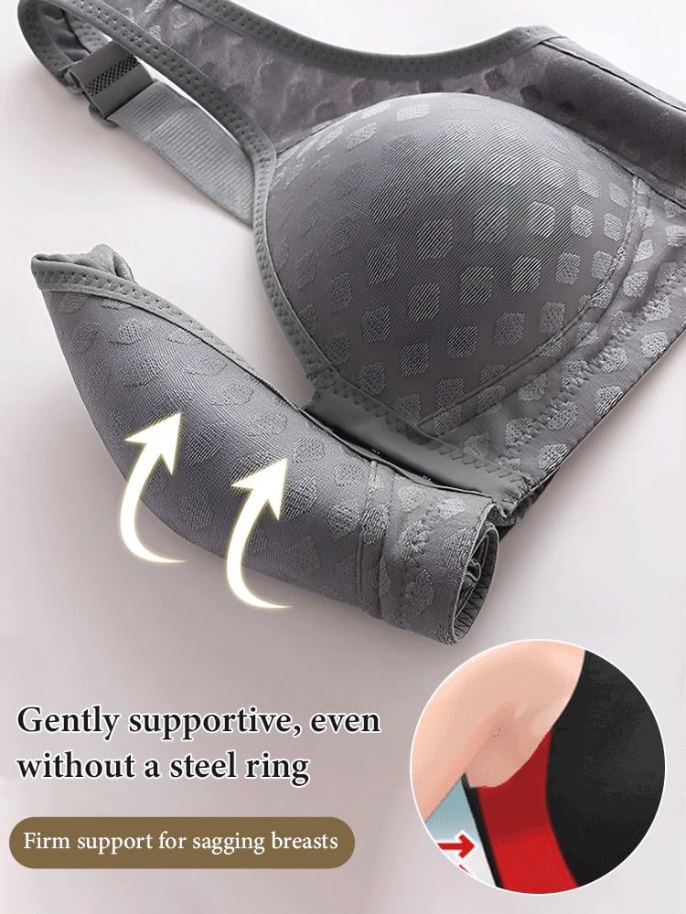 Front-fastening anti-sagging and push-up bra