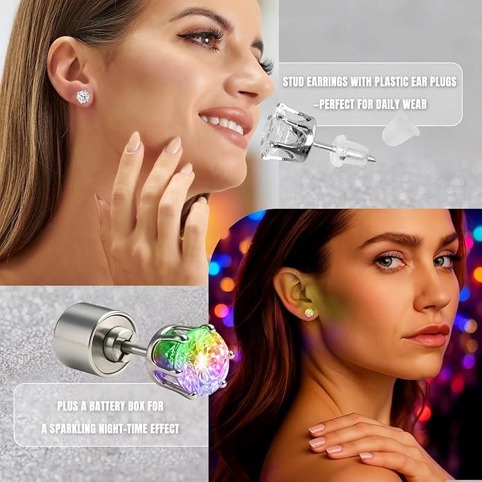 🔥✨LED Earrings, Light Up Stud Earrings