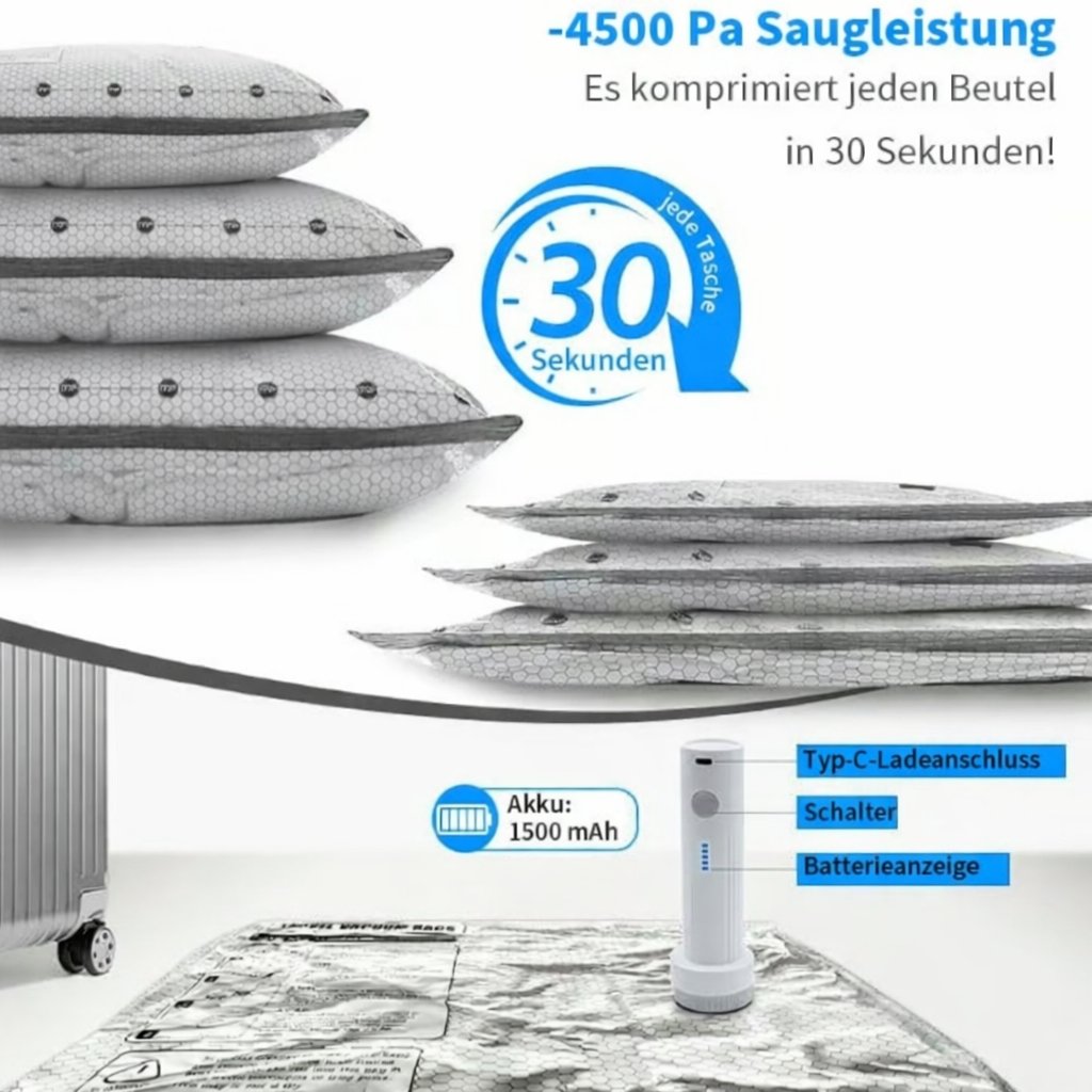 🔥Reise-Vakuum-Kompressionsbeutel-Set(Mit Kompressor)