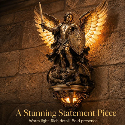 🕊️Luz de pared Arcángel San Miguel Ángel de la Guarda✨