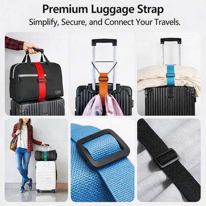 Multi-purpose, strong, adjustable luggage strap