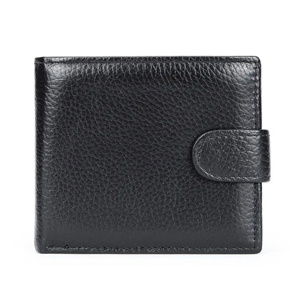Men's Top Grain Cowhide Leather Bifold Wallet – Classic Design, Ample Storage