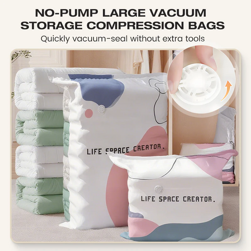Thickened No-Pump Vacuum Storage Bags