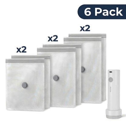 Cordless Travel Vacuum Bag Set, Save 80% of luggage space immediately