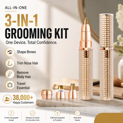✂️ 2026 Sale — Over 38,000 Sold!🔥 Portable Electric Eyebrow Trimmer – Interchangeable Heads 🪒
