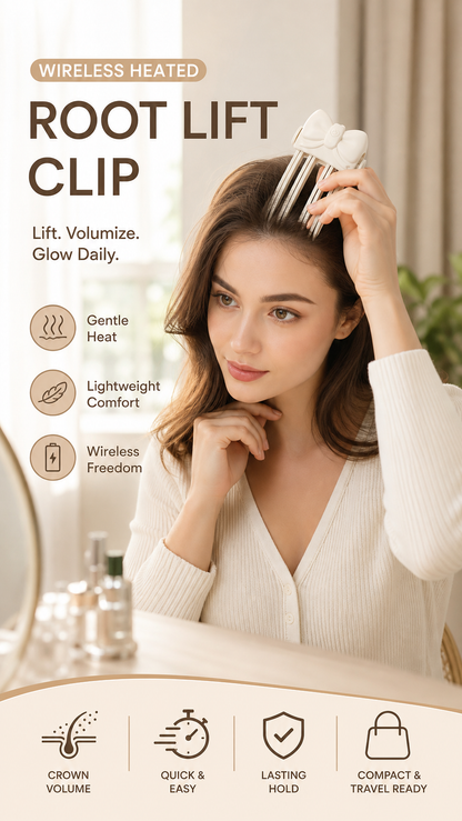 ✨ 2026 Sale — Over 18,000 Sold! 💎📢📢 50% OFF !! ⏰💨 Wireless Heated Root Lift Clip – Salon Volume, Zero Effort ✨
