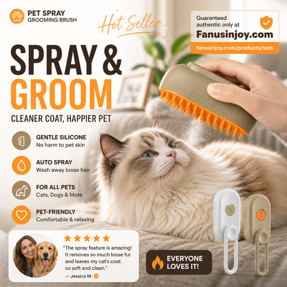 [Best Gift For Pet🐶🐱] 🔥Flash Sale 50% Off！🐈🐕Must‑have pet supplies for pet‑owning households！Multi-Function Pet Spray Massage Comb