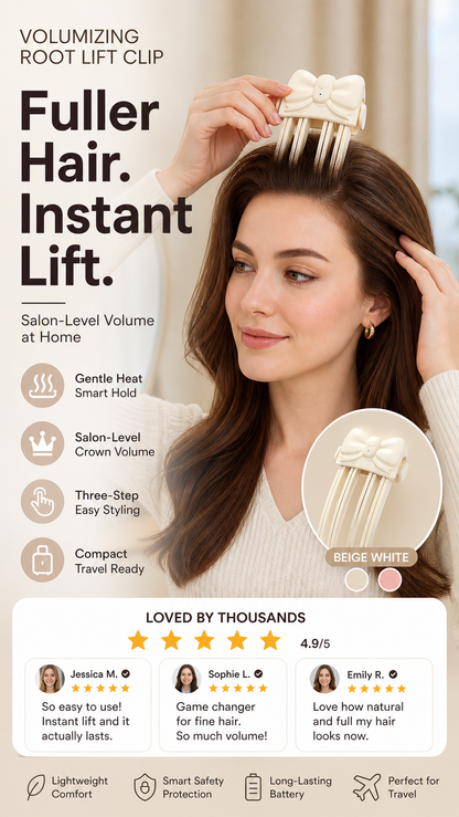 ✨ 2026 Sale — Over 18,000 Sold! 💎📢📢 50% OFF !! ⏰💨 Wireless Heated Root Lift Clip – Salon Volume, Zero Effort ✨