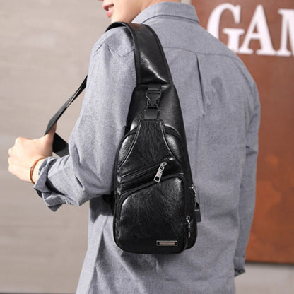 📢📢49% OFF !! ⏰Men's Multifunctional High Quality Leather Chest Bag