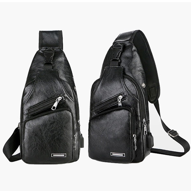 📢📢49% OFF !! ⏰Men's Multifunctional High Quality Leather Chest Bag