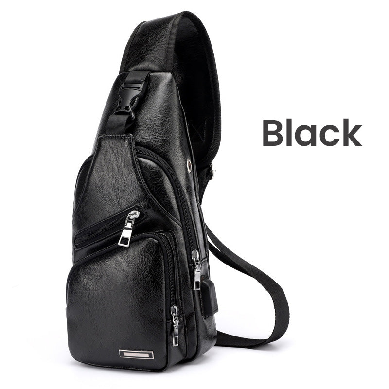📢📢49% OFF !! ⏰Men's Multifunctional High Quality Leather Chest Bag