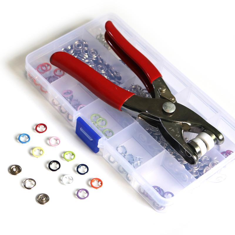 🔥50%OFF🔥100pcs Invisible Colored Metal Buckle & 1 Count Manual Pressure Pliers