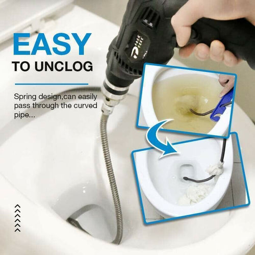 🚿 50% OFF! 🎉 Electric Spring for Drain Cleaner – Powerful, Flexible & Lightweight 🪠📦
