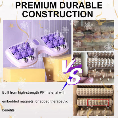 💥🦶✨Sale -50% 💆‍♀️Portable Dual Massage Roller – Relax and instantly relieve feet😌🌿