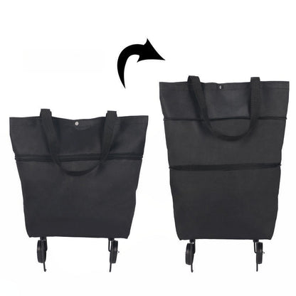 🎉 2026 Sale — Over 13,000 Sold!💞 2-in-1 Foldable Shopping Cart – Carry & Roll with Ease 🛒