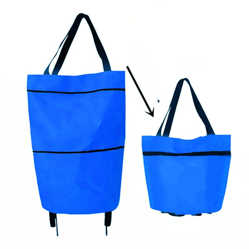 🎉 2026 Sale — Over 13,000 Sold!💞 2-in-1 Foldable Shopping Cart – Carry & Roll with Ease 🛒