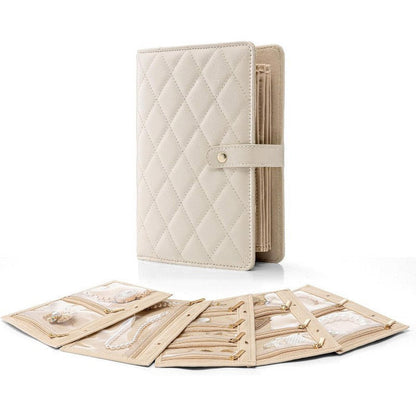 ⏰Elegant Portable Checkered Jewelry Storage Bag