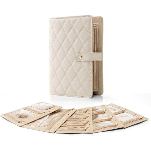 ⏰Elegant Portable Checkered Jewelry Storage Bag