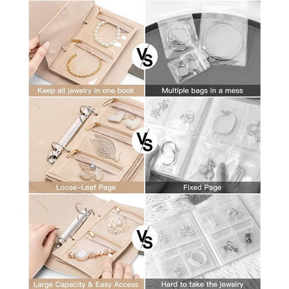 ⏰Elegant Portable Checkered Jewelry Storage Bag
