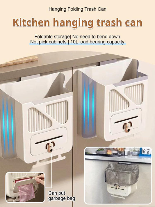 🗑️50% DE DESCUENTO AHORA!🕒Bote de basura colgante plegable – Ahorra espacio, a prueba de fugas y fácil de limpiar🧼