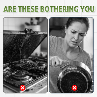 Multi-purpose kitchen grease cleaner, powerfully cleans stovetops, ovens, microwaves, and frying pans.