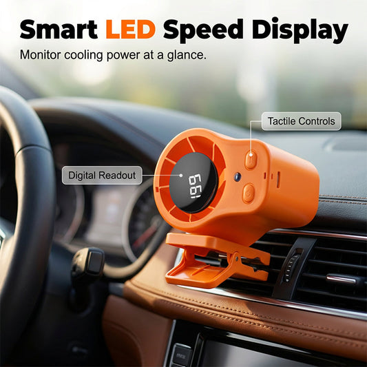 🔥OFERTA ESPECIAL 50% DE DESCUENTO🔥Ventilador de enfriamiento personal manos libres con pantalla LED