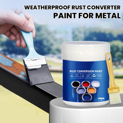 🛡️ 50% OFF NOW!  Free Brush Included!🎨 Weatherproof Rust Converter Paint – Turns Rust into Paintable Surface, Stops Corrosion & Blocks UV – No Sanding Needed ✨