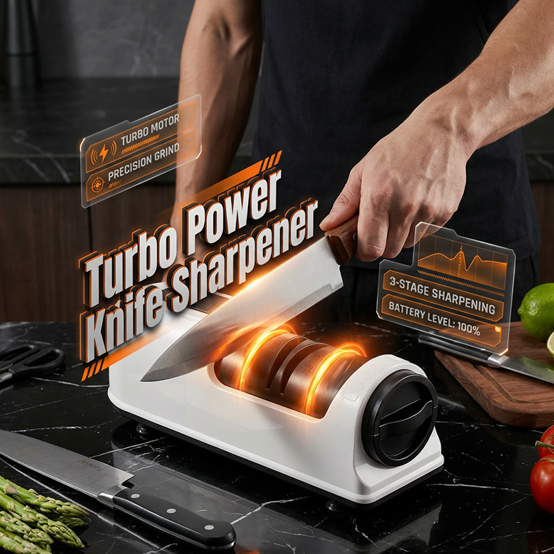 3-Stage Electric & Manual Knife Sharpener