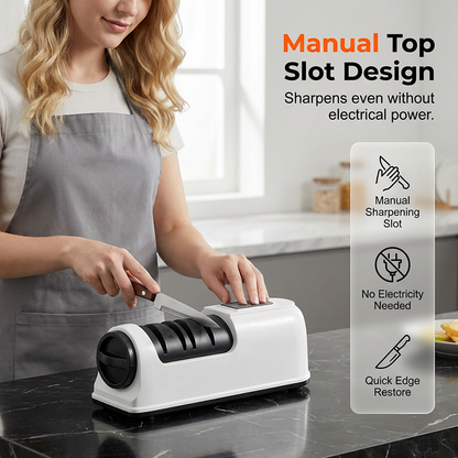 3-Stage Electric & Manual Knife Sharpener