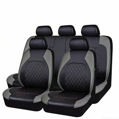 🎉 2026 Sale — 🔥Over 50,000 Sold 🚗 9-Piece Quilted Faux Leather Seat Covers – Car Interior Accessory ⏰