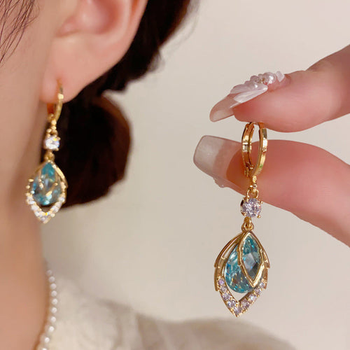 ✨Sky Blue Drop Dangle Hoop Earrings