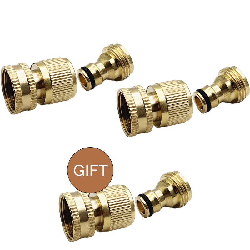 🔩50% OFF! ✨ 3/4" Brass Quick Connect Fitting – Rust-Proof, Leak-Free, Universal 💧