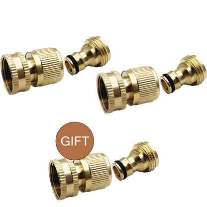 🔩50% OFF! ✨ 3/4" Brass Quick Connect Fitting – Rust-Proof, Leak-Free, Universal 💧