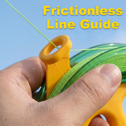 Ergonomic kite winder with lock and hand wheel, suitable for kites, fishing