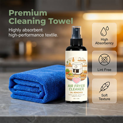 ✨2‑in‑1 Air Fryer Cleaner – Degreases & cleans, safe for non‑stick coatings. Just spray & wipe. Includes towel! 🧼💪