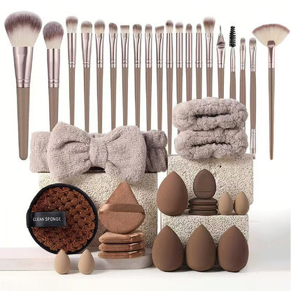 📢📢50% OFF !! ⏰ All-in-One Makeup Brush & Sponge Set