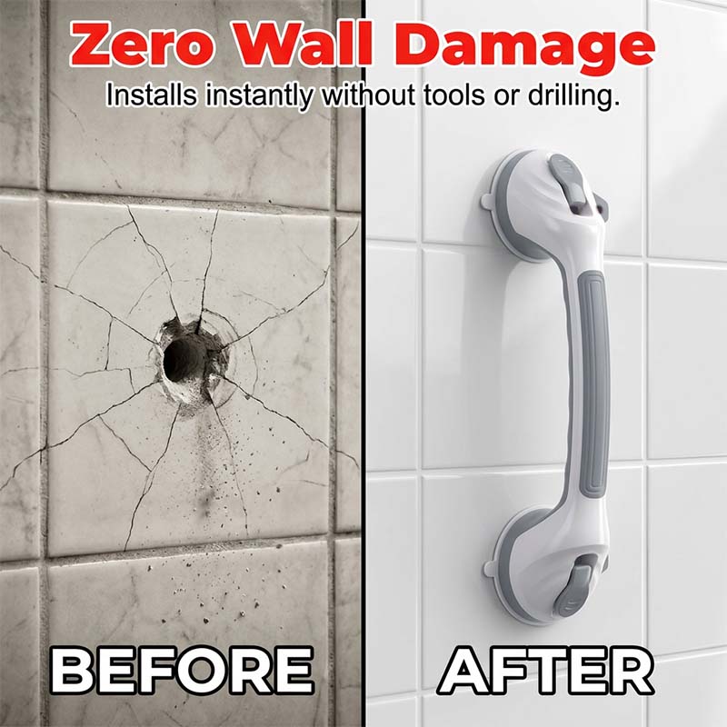 Drill-Free Suction Cup Grab Bar