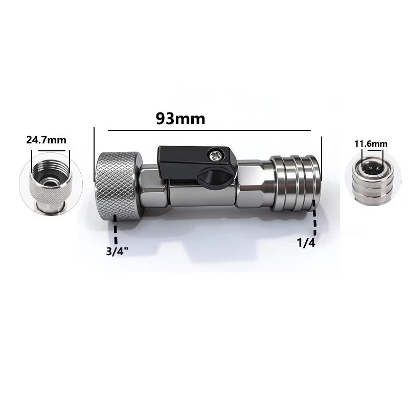 3/4" GHT to 1/4" Quick Connect Adapter