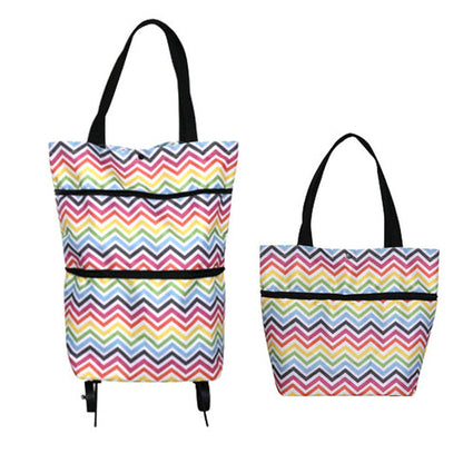🎉 2026 Sale — Over 13,000 Sold!💞 2-in-1 Foldable Shopping Cart – Carry & Roll with Ease 🛒