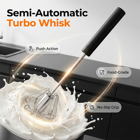 ?Promoción último día 50% DESCUENTO?Batidor de huevos manual semiautomático de acero inoxidable