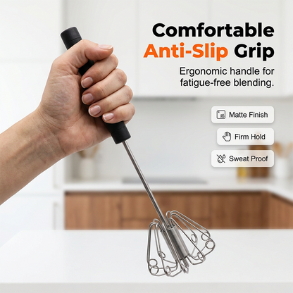 ?Last Day Promotion 50% OFF?Stainless Steel Semi-Automatic Hand Egg Beater