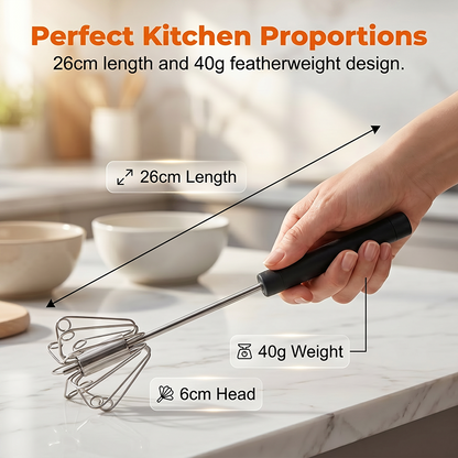 ?Last Day Promotion 50% OFF?Stainless Steel Semi-Automatic Hand Egg Beater