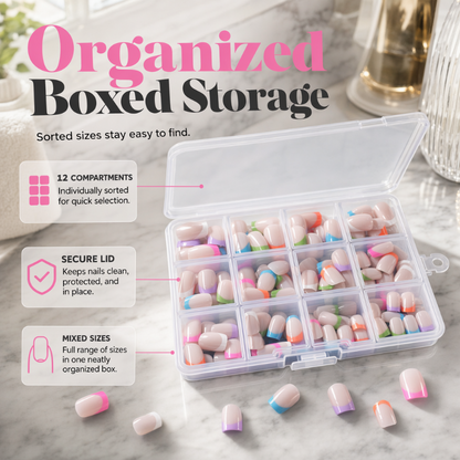 🥳2026 HOT SALE🥳💞50K+ SOLD!💅✨ Color Pop Press-On Nails