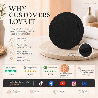 🛁 Exfoliating Scrub Bath Pad – Rubber Body Cleansing Pad For Shower