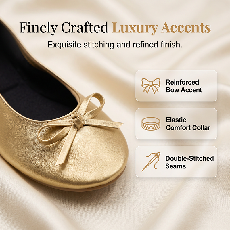 🎁Women's Elegant Foldable Ballet Flats – Lightweight & portable – Perfect for travel, office or back-up comfort – stylish and practical ✨🌸